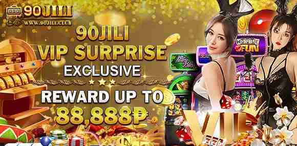 90Jili VIP rewards presentation with luxurious gold casino styling