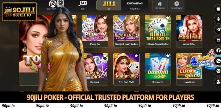 90Jili interface overview showing navigation and game lobby sections